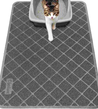 Cat litter trapping mat that catches scattered litter and is easy to clean