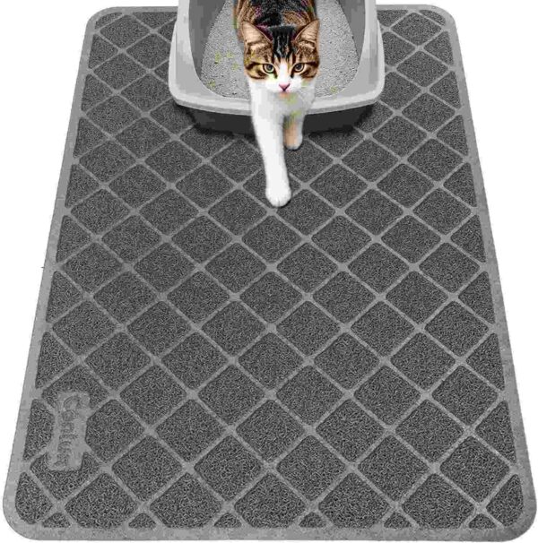 Cat litter trapping mat that catches scattered litter and is easy to clean