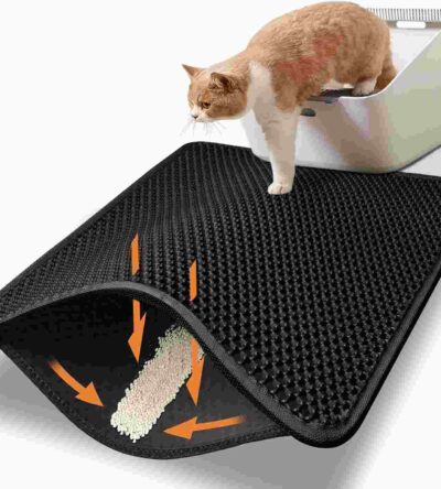 Conlun cat litter mat with double-layer design for trapping litter