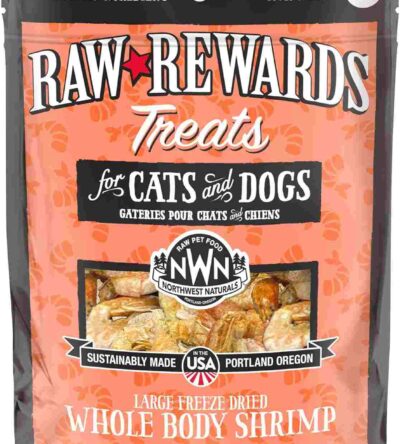 Raw Rewards Freeze-Dried Shrimp Treats for Cats and Dogs – 100% Shrimp – NWN Pet Food