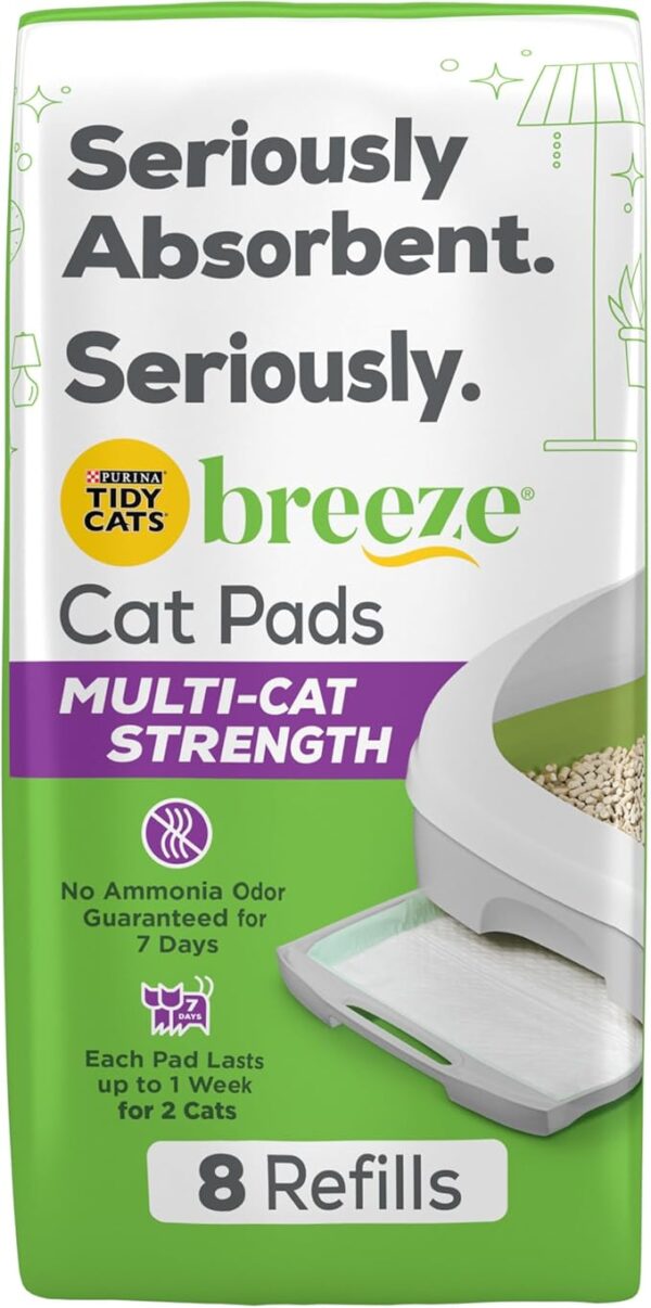 Purina Tidy Cats Breeze Multi-Cat Strength Cat Pads with 8 refills for litter system